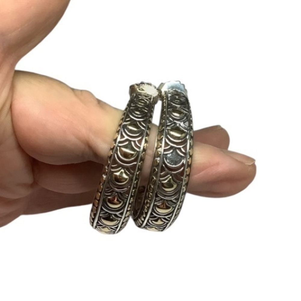 John Hardy sterling silver 18k earrings